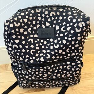 Dagne Dover Indi Diaper Block Party Print Black and Cream Backpack Large Size